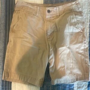 American Eagle tan flat front shorts size 30 waist
